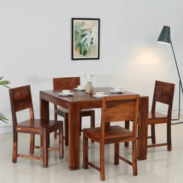 Sheesham Wood Dining Set In Honey Oak Finish