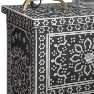 Bone Inlay Zahra Bedside Black - Image 3