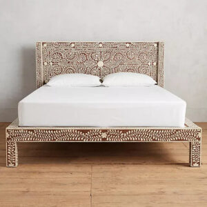 Cozy Bone Inlay Bed Brown - Image 2