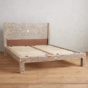 Cozy Bone Inlay Bed Brown - Image 3