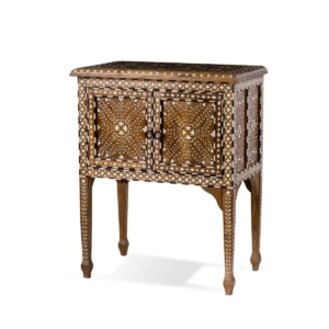 Teak wood inlay Bedside table - Image 2