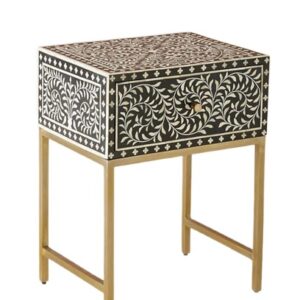 Scroll Vine Bone Inlay Nightstand - Image 2