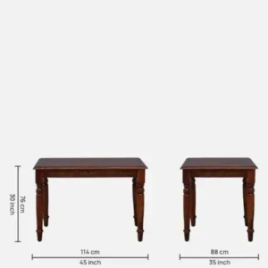 Durable Sheesham Wood Dining Set In Honey Oak Finish - Image 4