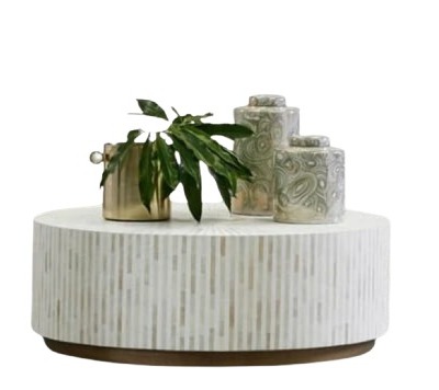 Inlay Round Coffee Table- Makayla