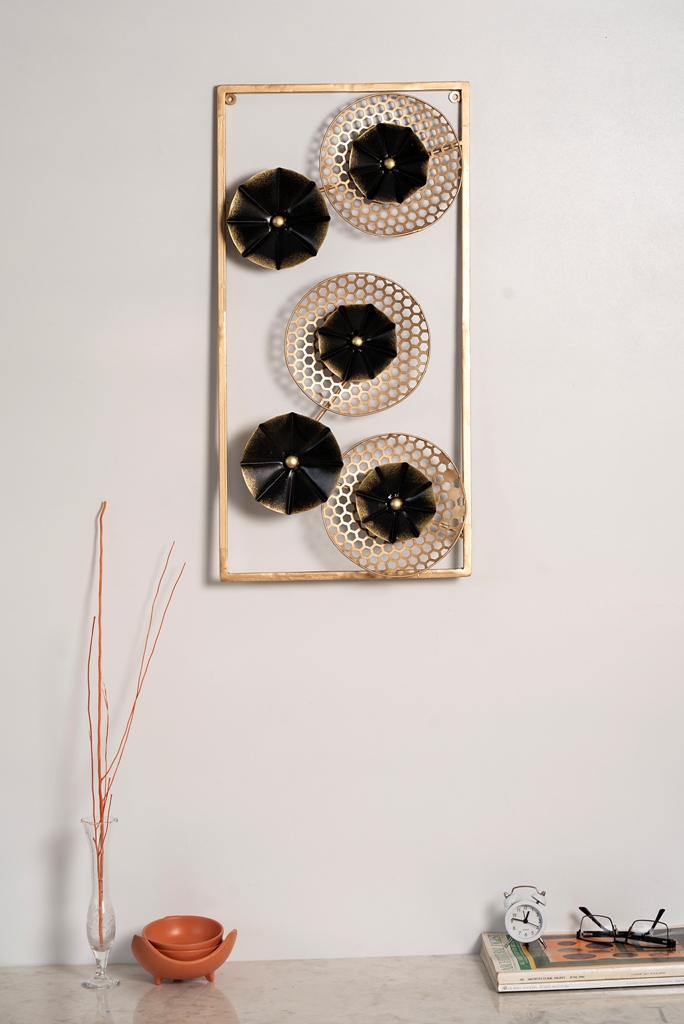 W-Black Bloom Rectangular Frame Décor - Image 2