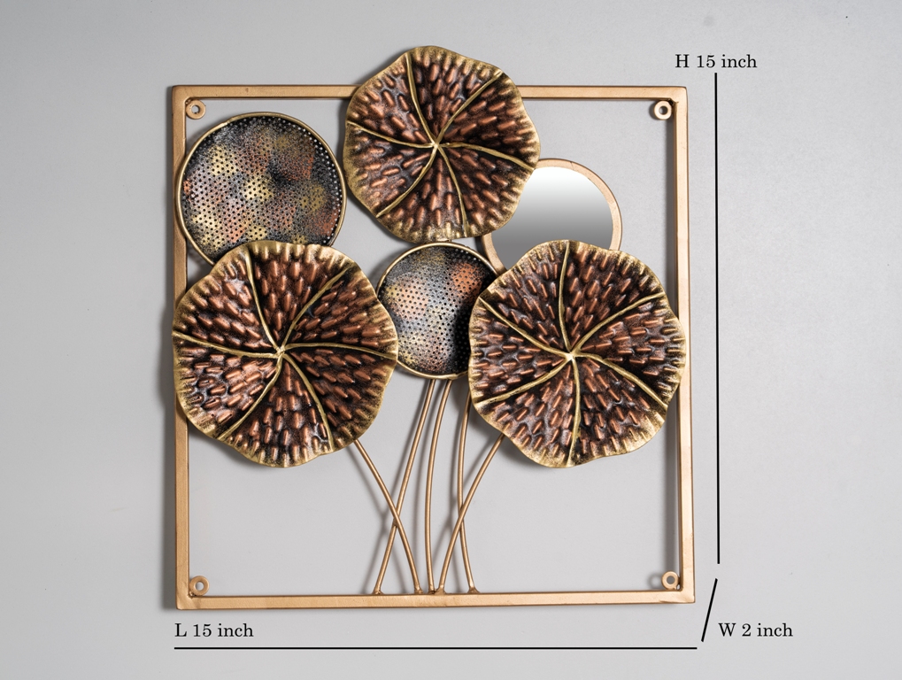 W-Begonia Mirror Square Frame Décor - Image 3
