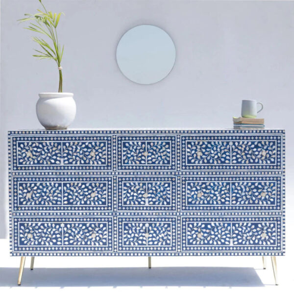 Mother of Pearl Nine Drawer Dresser